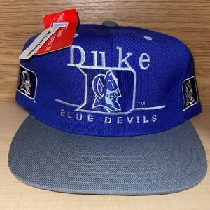 Vintage NWT Duke Blue Devils Twins Enterprise Snapback Hat Cap 100% Wool NCAA